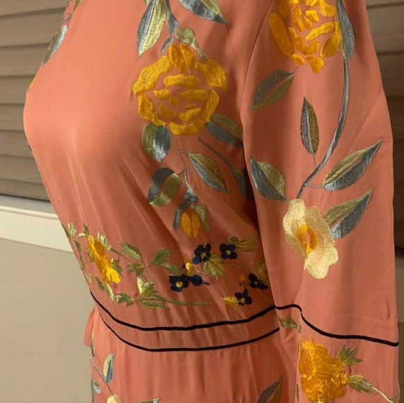 Embroidered dusty rose Dress - Picture 7 of 9